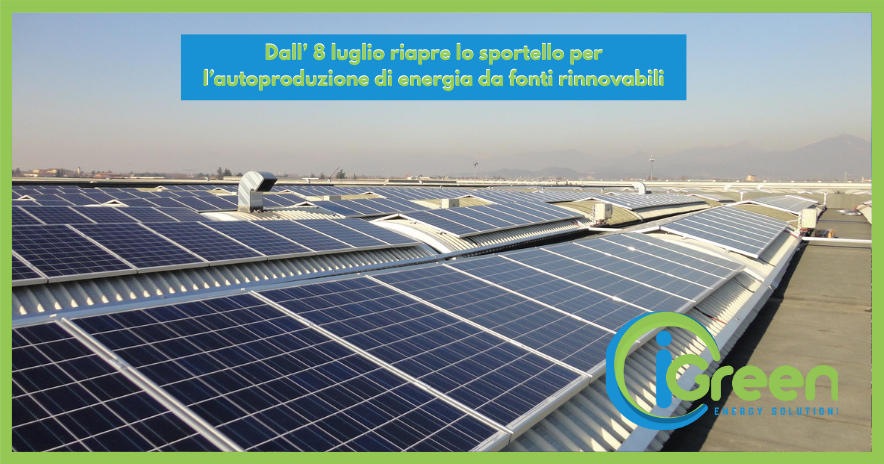 Riapre lo sportello per l’autoproduzione di energia da fonti rinnovabili, gli incentivi per le PMI con il Decreto MIMIT 